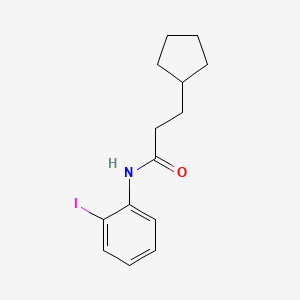 molecular formula C14H18INO B7474137 3-cyclopentyl-N-(2-iodophenyl)propanamide 