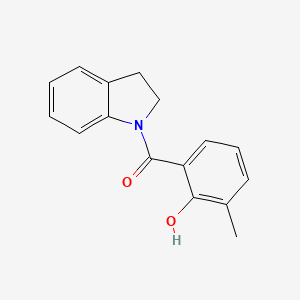 molecular formula C16H15NO2 B7474138 2,3-Dihydroindol-1-yl-(2-hydroxy-3-methylphenyl)methanone 