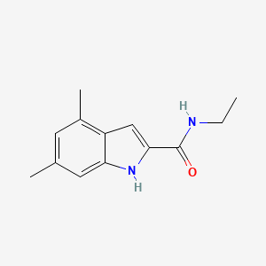 molecular formula C13H16N2O B7474146 N-ethyl-4,6-dimethyl-1H-indole-2-carboxamide 
