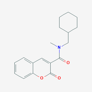 molecular formula C18H21NO3 B7474152 N-(cyclohexylmethyl)-N-methyl-2-oxochromene-3-carboxamide 
