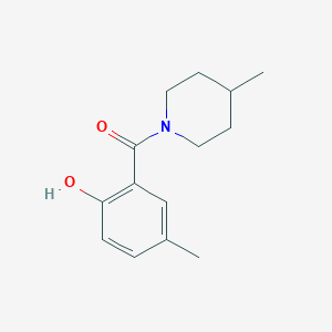molecular formula C14H19NO2 B7474158 (2-Hydroxy-5-methylphenyl)-(4-methylpiperidin-1-yl)methanone 