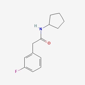 molecular formula C13H16FNO B7474163 N-cyclopentyl-2-(3-fluorophenyl)acetamide 