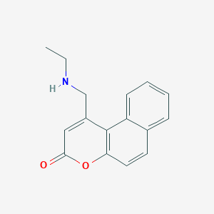 molecular formula C16H15NO2 B7474177 1-(Ethylaminomethyl)benzo[f]chromen-3-one 