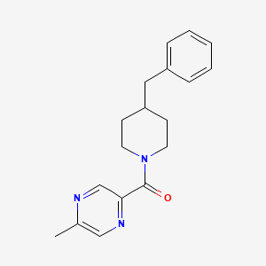 molecular formula C18H21N3O B7474184 (4-Benzylpiperidin-1-yl)-(5-methylpyrazin-2-yl)methanone 
