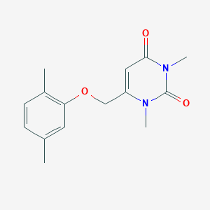 molecular formula C15H18N2O3 B7474188 6-[(2,5-Dimethylphenoxy)methyl]-1,3-dimethylpyrimidine-2,4-dione 