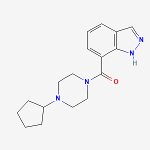 molecular formula C17H22N4O B7474212 (4-cyclopentylpiperazin-1-yl)-(1H-indazol-7-yl)methanone 
