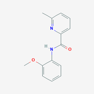 molecular formula C14H14N2O2 B7474213 N-(2-methoxyphenyl)-6-methylpyridine-2-carboxamide 