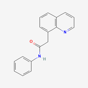 molecular formula C17H14N2O B7474221 N-phenyl-2-quinolin-8-ylacetamide 