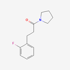 molecular formula C13H16FNO B7474222 3-(2-Fluorophenyl)-1-pyrrolidin-1-ylpropan-1-one 