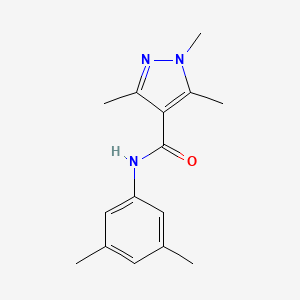 molecular formula C15H19N3O B7474227 N-(3,5-dimethylphenyl)-1,3,5-trimethylpyrazole-4-carboxamide 