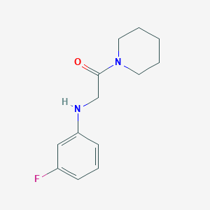 molecular formula C13H17FN2O B7474228 2-(3-Fluoroanilino)-1-piperidin-1-ylethanone 