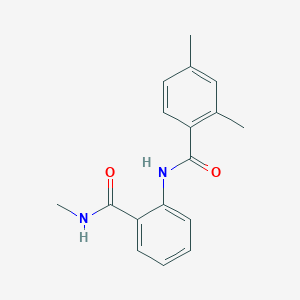 molecular formula C17H18N2O2 B7474249 2,4-dimethyl-N-[2-(methylcarbamoyl)phenyl]benzamide 