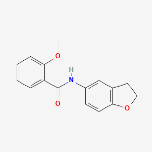 molecular formula C16H15NO3 B7474269 N-(2,3-dihydro-1-benzofuran-5-yl)-2-methoxybenzamide 