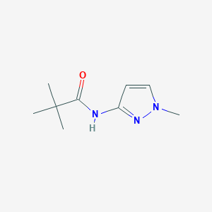molecular formula C9H15N3O B7474277 2,2-dimethyl-N-(1-methylpyrazol-3-yl)propanamide 