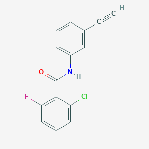 molecular formula C15H9ClFNO B7474288 2-chloro-N-(3-ethynylphenyl)-6-fluorobenzamide 