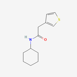 molecular formula C12H17NOS B7474299 N-cyclohexyl-2-thiophen-3-ylacetamide 