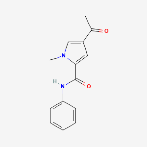 molecular formula C14H14N2O2 B7474306 4-acetyl-1-methyl-N-phenylpyrrole-2-carboxamide 