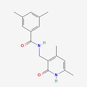 molecular formula C17H20N2O2 B7474337 N-[(4,6-dimethyl-2-oxo-1H-pyridin-3-yl)methyl]-3,5-dimethylbenzamide 