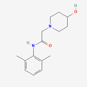 molecular formula C15H22N2O2 B7474345 N-(2,6-dimethylphenyl)-2-(4-hydroxypiperidin-1-yl)acetamide 