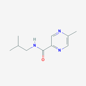 molecular formula C10H15N3O B7474349 5-methyl-N-(2-methylpropyl)pyrazine-2-carboxamide 