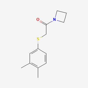 molecular formula C13H17NOS B7474358 1-(Azetidin-1-yl)-2-(3,4-dimethylphenyl)sulfanylethanone 