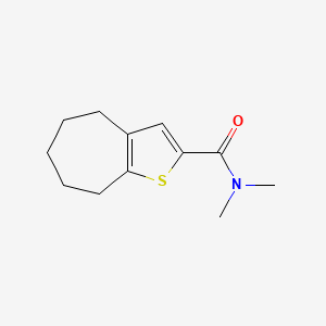 molecular formula C12H17NOS B7474386 N,N-dimethyl-5,6,7,8-tetrahydro-4H-cyclohepta[b]thiophene-2-carboxamide 