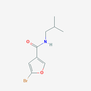 molecular formula C9H12BrNO2 B7474400 5-bromo-N-(2-methylpropyl)furan-3-carboxamide 