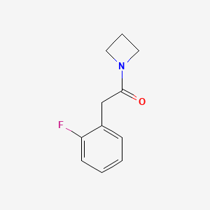 molecular formula C11H12FNO B7474447 1-(Azetidin-1-yl)-2-(2-fluorophenyl)ethanone 
