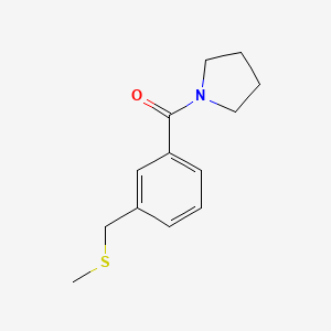 [3-(Methylsulfanylmethyl)phenyl]-pyrrolidin-1-ylmethanone