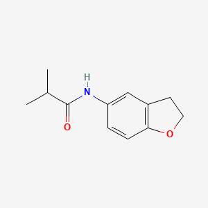 molecular formula C12H15NO2 B7474482 N-(2,3-dihydro-1-benzofuran-5-yl)-2-methylpropanamide 