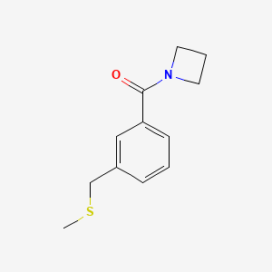 molecular formula C12H15NOS B7474494 Azetidin-1-yl-[3-(methylsulfanylmethyl)phenyl]methanone 