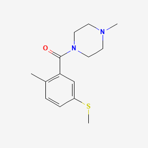molecular formula C14H20N2OS B7474501 (2-Methyl-5-methylsulfanylphenyl)-(4-methylpiperazin-1-yl)methanone 