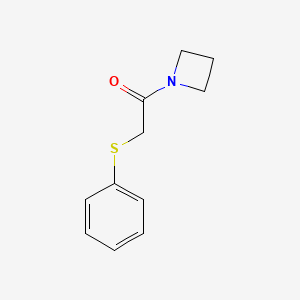 molecular formula C11H13NOS B7474518 1-(Azetidin-1-yl)-2-phenylsulfanylethanone 