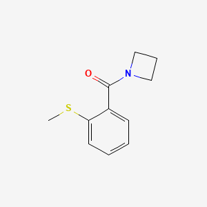 molecular formula C11H13NOS B7474521 Azetidin-1-yl-(2-methylsulfanylphenyl)methanone 