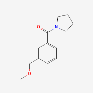 molecular formula C13H17NO2 B7474525 [3-(Methoxymethyl)phenyl]-pyrrolidin-1-ylmethanone 