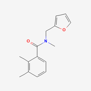 molecular formula C15H17NO2 B7474551 N-(furan-2-ylmethyl)-N,2,3-trimethylbenzamide 