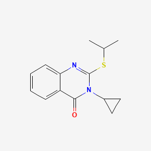 molecular formula C14H16N2OS B7474561 3-Cyclopropyl-2-propan-2-ylsulfanylquinazolin-4-one 