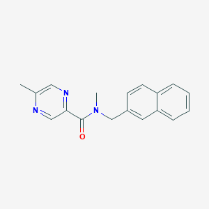 molecular formula C18H17N3O B7474600 N,5-dimethyl-N-(naphthalen-2-ylmethyl)pyrazine-2-carboxamide 