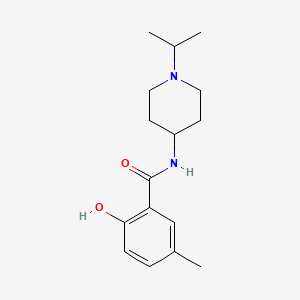 molecular formula C16H24N2O2 B7474606 2-hydroxy-5-methyl-N-(1-propan-2-ylpiperidin-4-yl)benzamide 