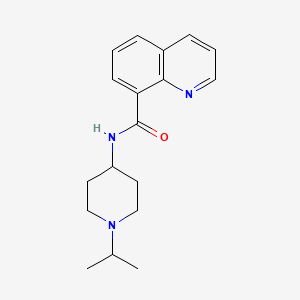 molecular formula C18H23N3O B7474613 N-(1-propan-2-ylpiperidin-4-yl)quinoline-8-carboxamide 