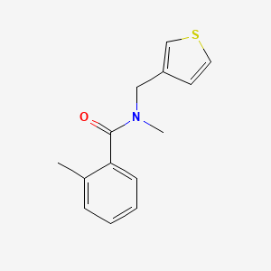 molecular formula C14H15NOS B7474615 N,2-dimethyl-N-(thiophen-3-ylmethyl)benzamide 