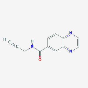 molecular formula C12H9N3O B7474619 N-prop-2-ynylquinoxaline-6-carboxamide 