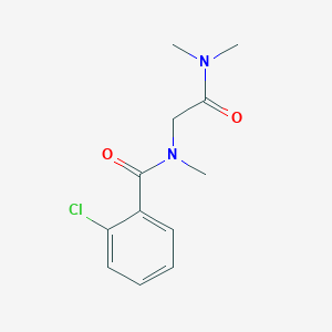 molecular formula C12H15ClN2O2 B7474628 2-chloro-N-[2-(dimethylamino)-2-oxoethyl]-N-methylbenzamide 