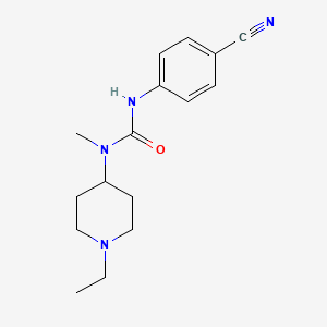 molecular formula C16H22N4O B7474631 3-(4-Cyanophenyl)-1-(1-ethylpiperidin-4-yl)-1-methylurea 