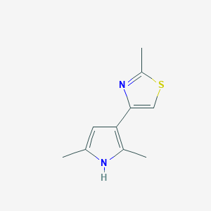 molecular formula C10H12N2S B7474635 4-(2,5-dimethyl-1H-pyrrol-3-yl)-2-methyl-1,3-thiazole 
