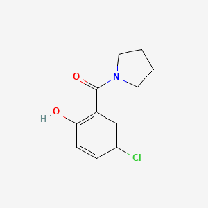 molecular formula C11H12ClNO2 B7474642 1-Pyrrolidinyl(2-hydroxy-5-chlorophenyl) ketone 