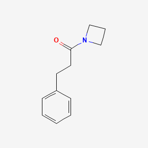 molecular formula C12H15NO B7474648 1-(Azetidin-1-yl)-3-phenylpropan-1-one 