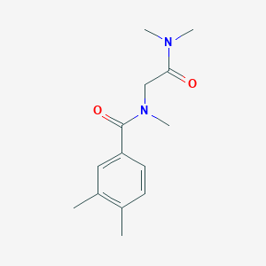 molecular formula C14H20N2O2 B7474650 N-[2-(dimethylamino)-2-oxoethyl]-N,3,4-trimethylbenzamide 