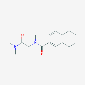 molecular formula C16H22N2O2 B7474657 N-[2-(dimethylamino)-2-oxoethyl]-N-methyl-5,6,7,8-tetrahydronaphthalene-2-carboxamide 