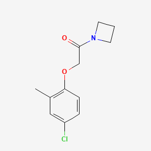 molecular formula C12H14ClNO2 B7474660 1-(Azetidin-1-yl)-2-(4-chloro-2-methylphenoxy)ethanone 